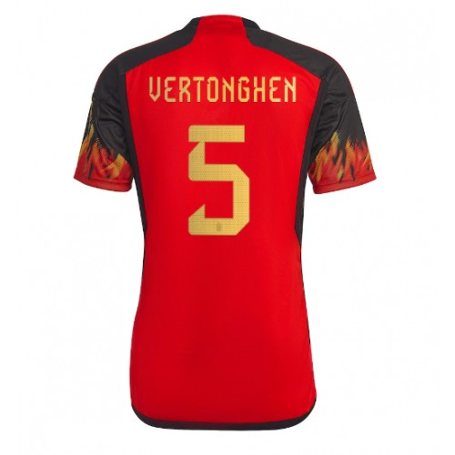 Fotballdrakt Herre Belgia Jan Vertonghen #5 Hjemmedrakt VM 2022 Kortermet